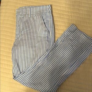 J Crew Blue Striped Pants